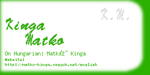 kinga matko business card